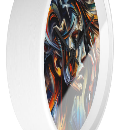 "Night Pulse: Expressions of Urban Chaos" - The Alien Wall Clock Expressionism