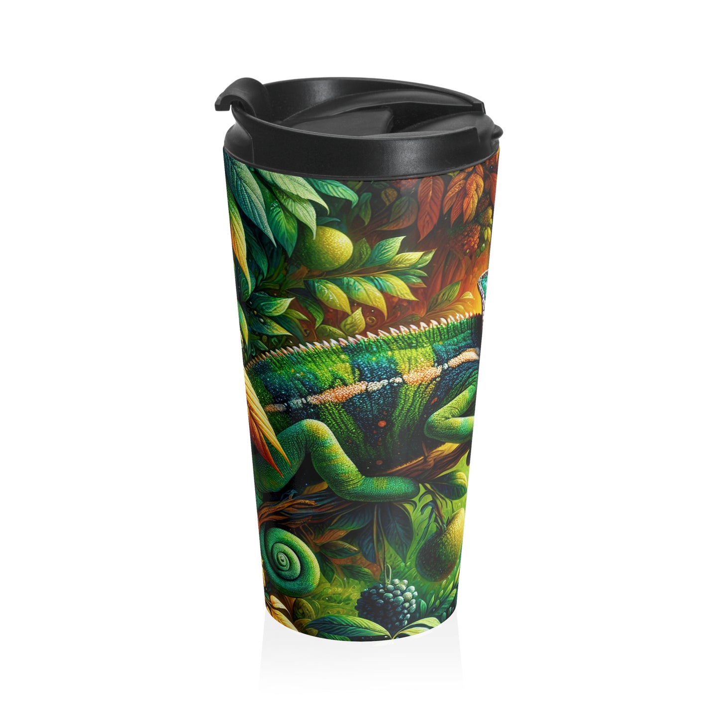 "Vibrant Woods and the Chameleon Camouflage" - The Alien Stainless Steel Travel Mug