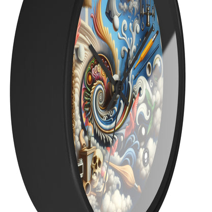 "Temporal Meltdown: Surreal Landscape" - The Alien Wall Clock Surrealism