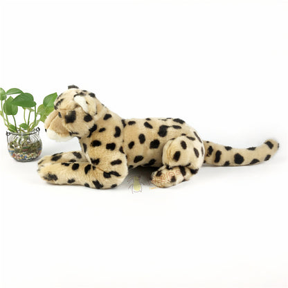 Simulation Cheetah Panther Jungle Animal Stuffed Plush Kids Toy Home Sofa Decor