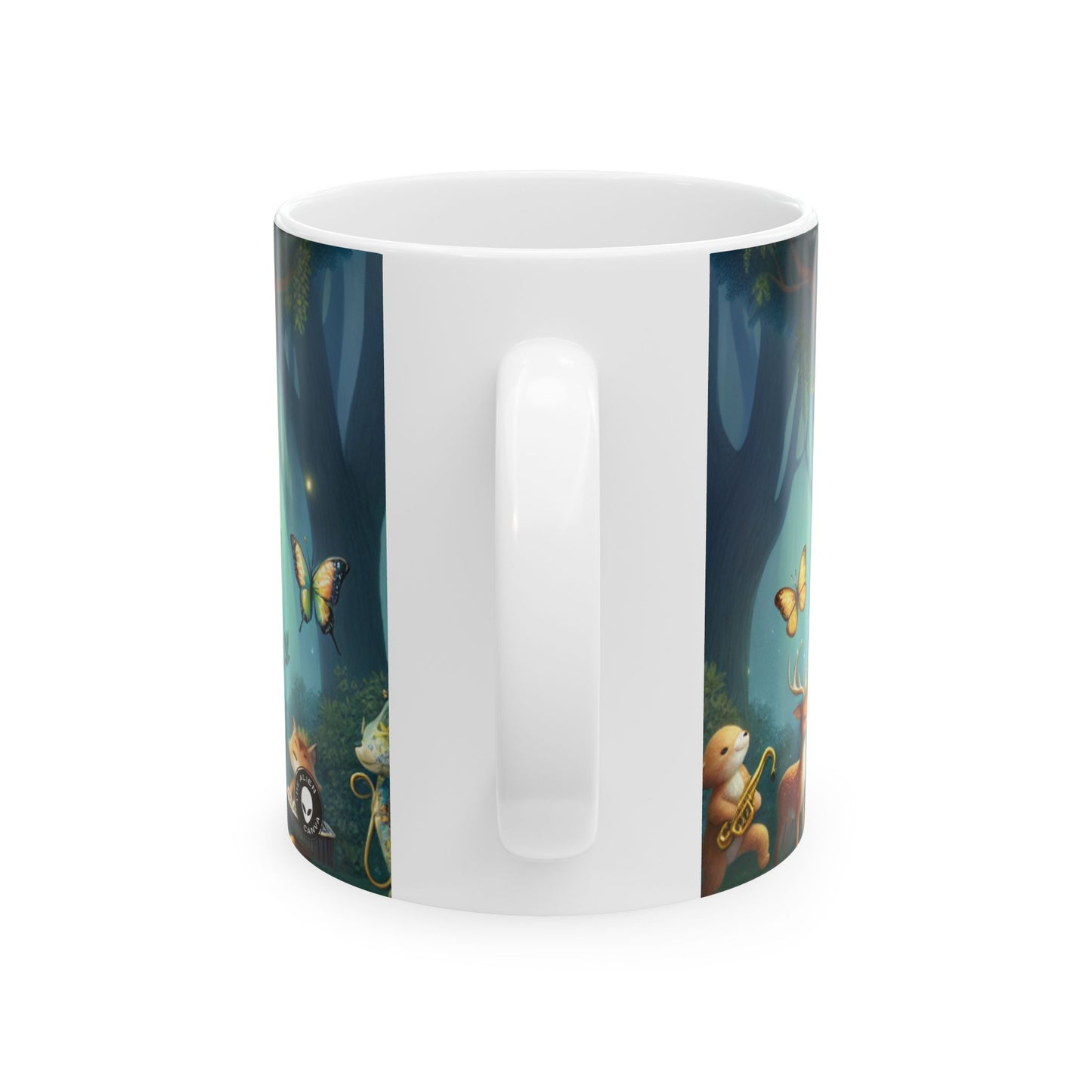 "Enchanted Forest Jam" - Taza de cerámica alienígena de 11 oz