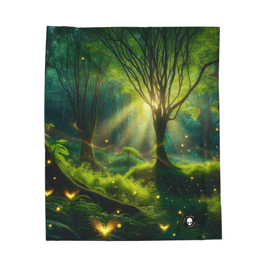 "Glowing Forest Magic" - The Alien Velveteen Plush Blanket