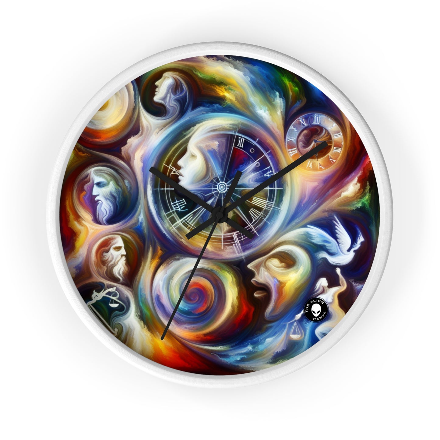 "Time's Dichotomy: Blooms and Wilt" - The Alien Wall Clock Symbolism