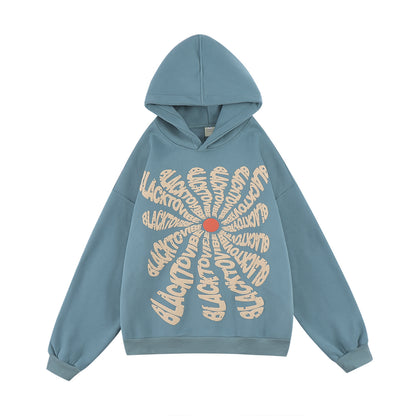 Men's New Plush Foam Printed Hoodie