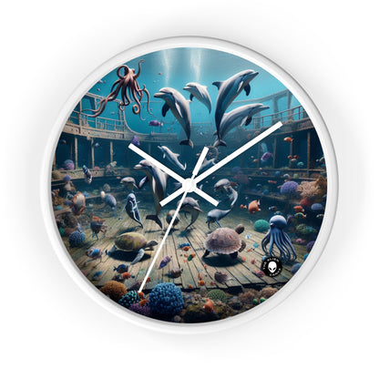 "Shipwreck Soiree: An Underwater Dance Party" - The Alien Wall Clock