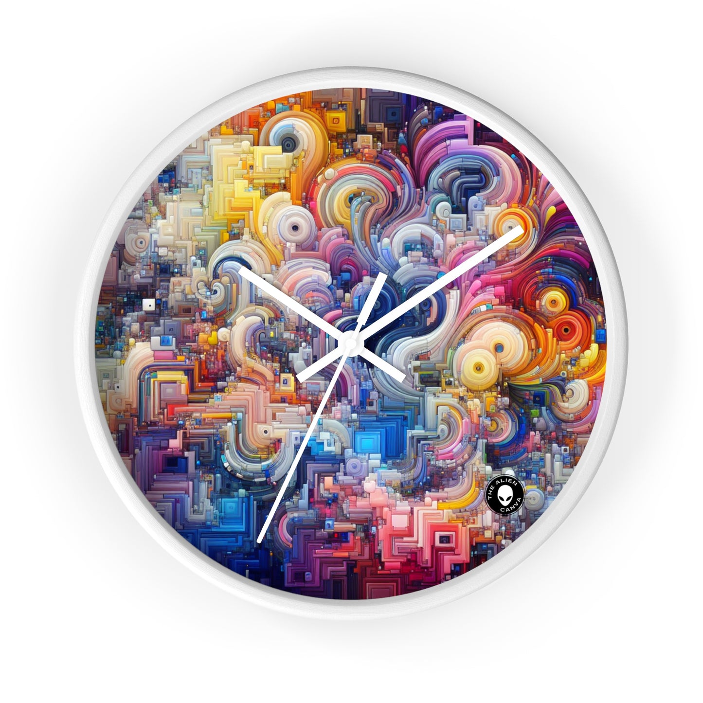 "Oceanic Harmonies: A Generative Art Exploration" - The Alien Wall Clock Generative Art