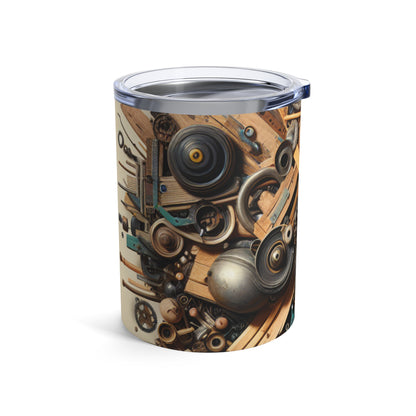 "Nature's Harmony: Assemblage Art with Found Objects" - The Alien Tumbler 10oz Assemblage Art