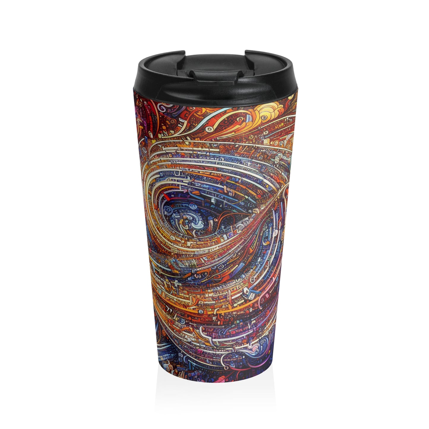 'Cyber Journeys' - The Alien Stainless Steel Travel Mug Digital Art