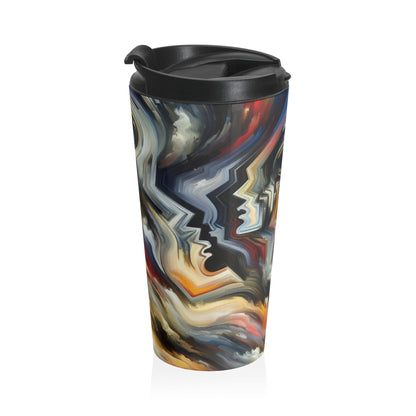 "Vivid Visions: An Expressionistic Journey into the Emotional Abyss" - The Alien Stainless Steel Travel Mug Expressionism