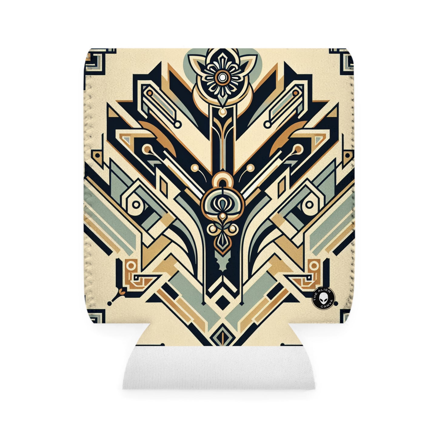 "Noches glamorosas: un paisaje urbano Art Deco" - The Alien Can Cooler Sleeve Art Deco