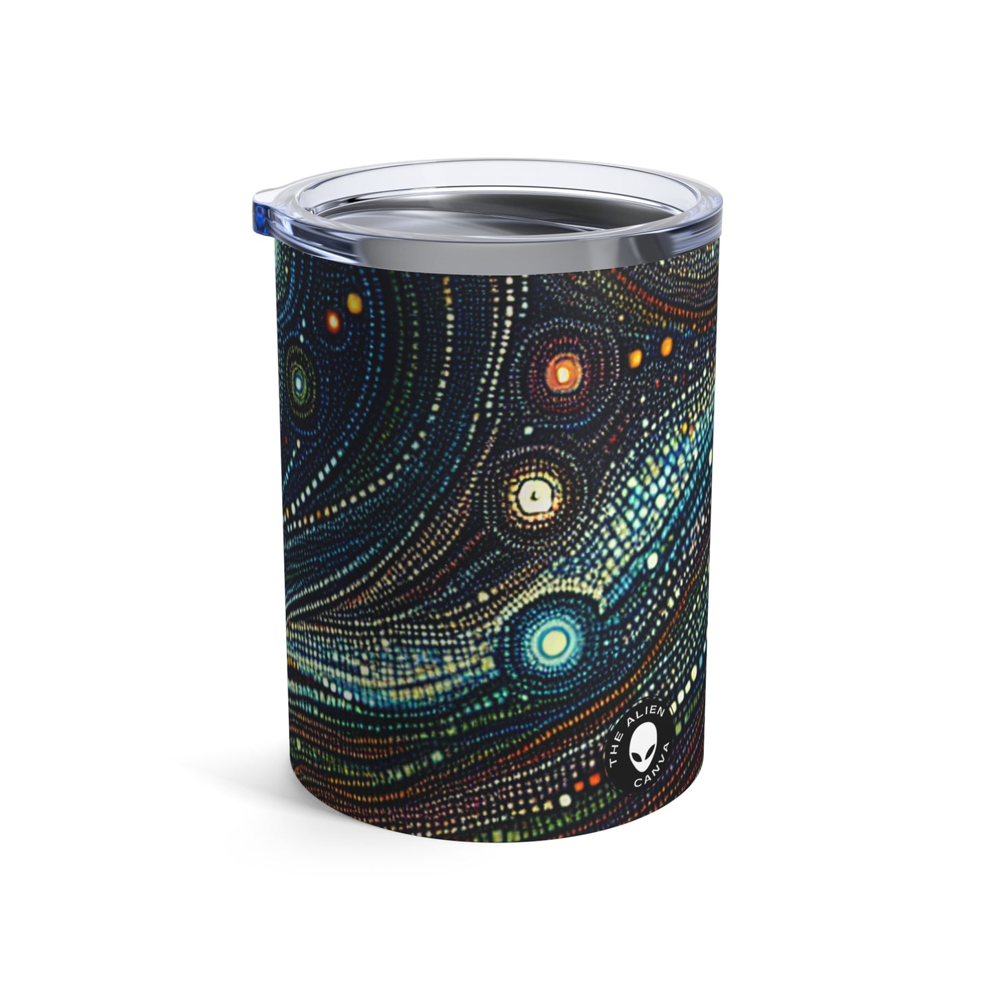 "Starry Dots: A Celestial Mosaic" - The Alien Tumbler 10oz Puntillismo