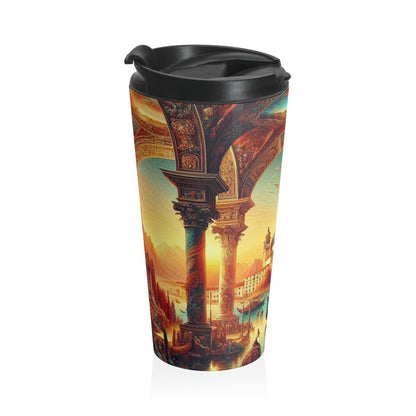 Venetian Dreams: A Fantastical Twist on the Famous Canals - The Alien Stainless Steel Travel Mug Venetian School