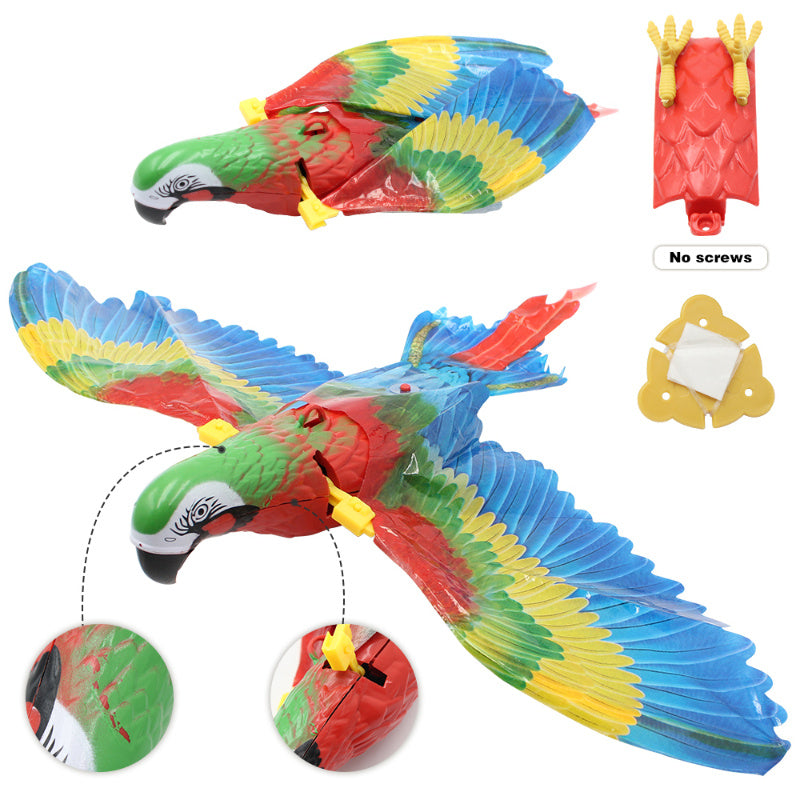 Jouets interactifs de Simulation d'oiseau et de chat, aigle suspendu, jeu de teasing, chaton, chien, accessoires pour animaux de compagnie, fournitures