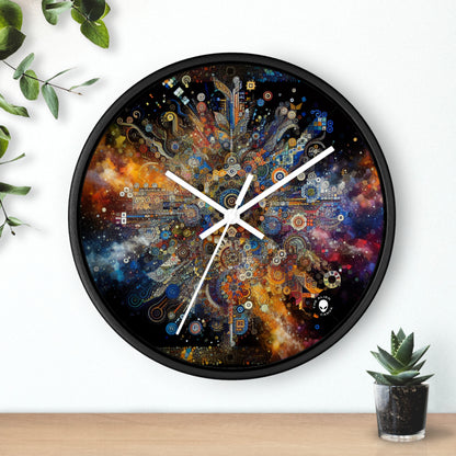 "Art corporel de la nuit étoilée : couleurs vives et traits tourbillonnants" - The Alien Wall Clock Body Art