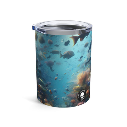 "Glimmering Reef: A Colorful Underwater Wonderland" - The Alien Tumbler 10oz