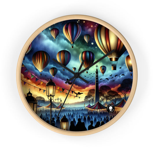 "Majestic Balloons at Dusk" - The Alien Wall Clock