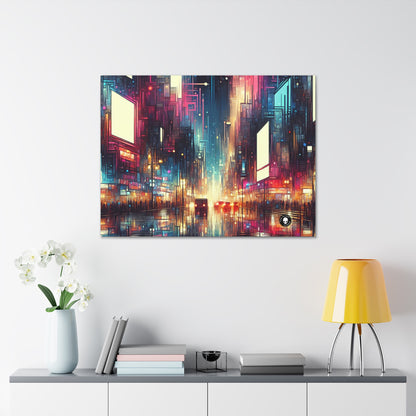 "Cityscape Unveiled: A Neon Night" - The Alien Canva