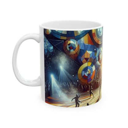 "El vuelo del artista: una danza sincronizada con la naturaleza" - The Alien Ceramic Mug 11oz Performance Art