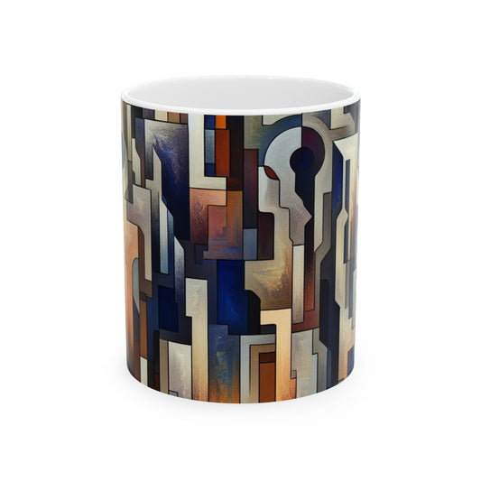 "Enigma Realms: A World of Surreal Beauty" - The Alien Ceramic Mug 11oz Metaphysical Art