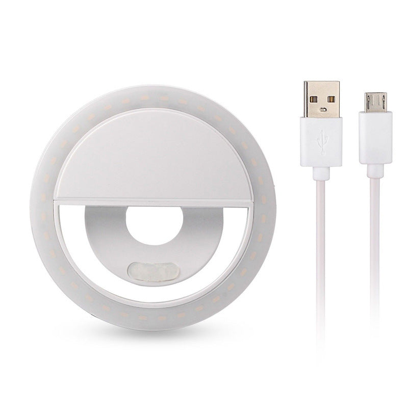 Luz de relleno para teléfono móvil, modelo de carga USB rk12, temporizador automático para teléfono móvil, luz de relleno de belleza