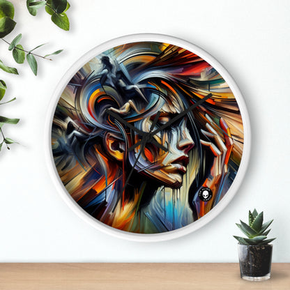 "Night Pulse: Expressions of Urban Chaos" - The Alien Wall Clock Expressionism