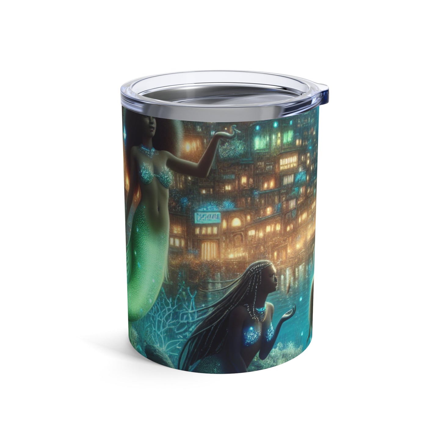 "Glimmering Depths: The Enchanted Underwater City" - The Alien Tumbler 10oz