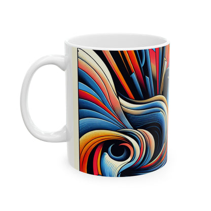 "Renaissance dynamique : un portrait remoderniste d'un super-héros moderne" - La tasse en céramique Alien 11oz Remodernisme