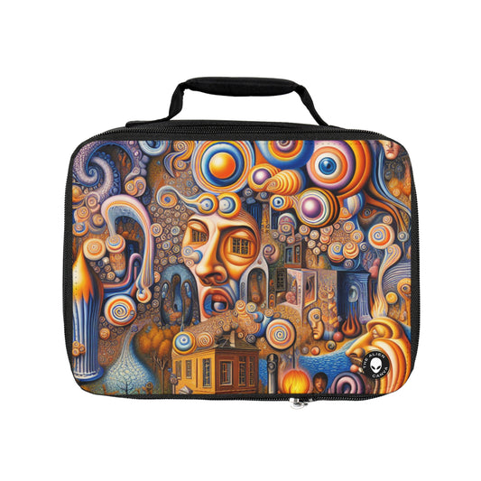 "Melted Time: A Whimsical Dance of Dreams"- The Alien Lunch Bag Surrealism