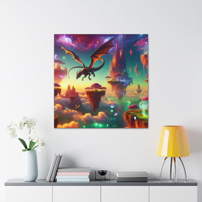 « Le vol du dragon dans le royaume fantastique » - The Alien Canva