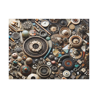 "Nature's Tapestry: Assemblage Art with Found Objects" - The Alien Canva Assemblage Art