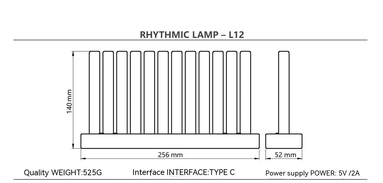 Capteur de niveau de lampe à tube rythmique rythmique