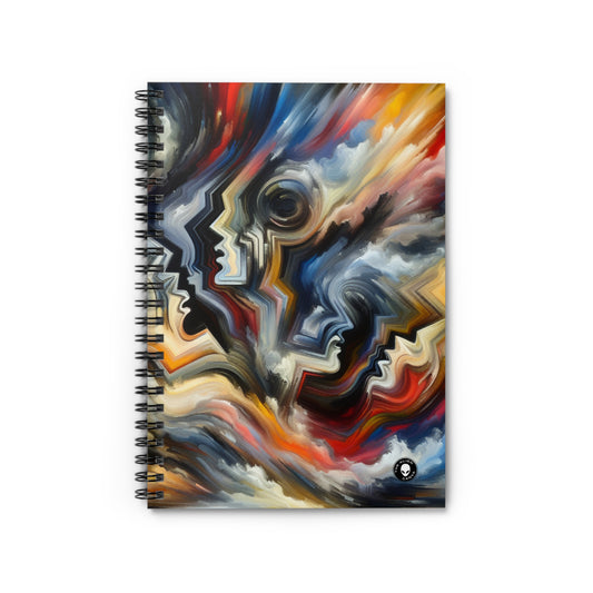 "Vivid Visions: An Expressionistic Journey into the Emotional Abyss" - The Alien Spiral Notebook (Ruled Line) Expressionism