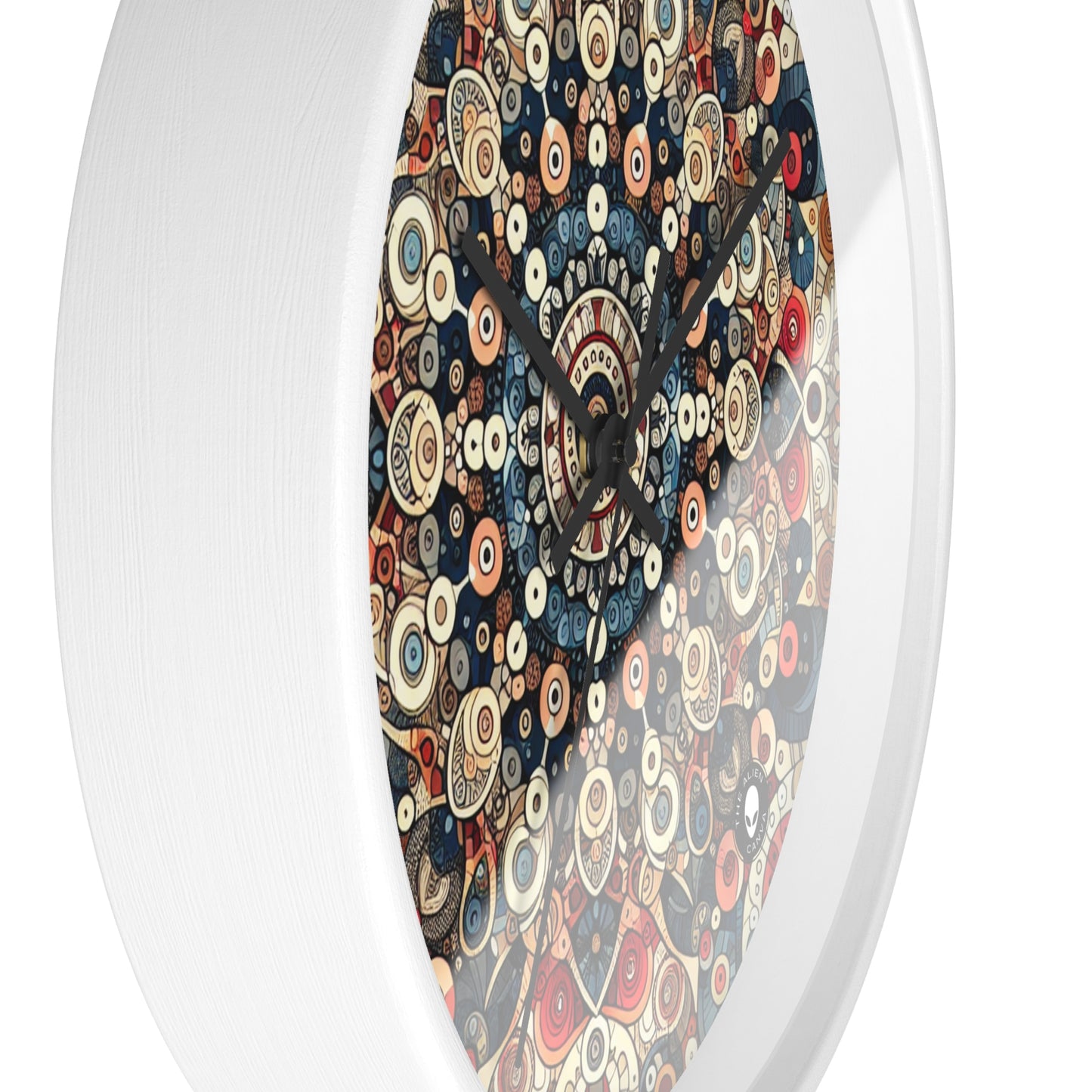 "Nature's Harmony: Floral Mandala Art" - L'art du motif d'horloge murale extraterrestre