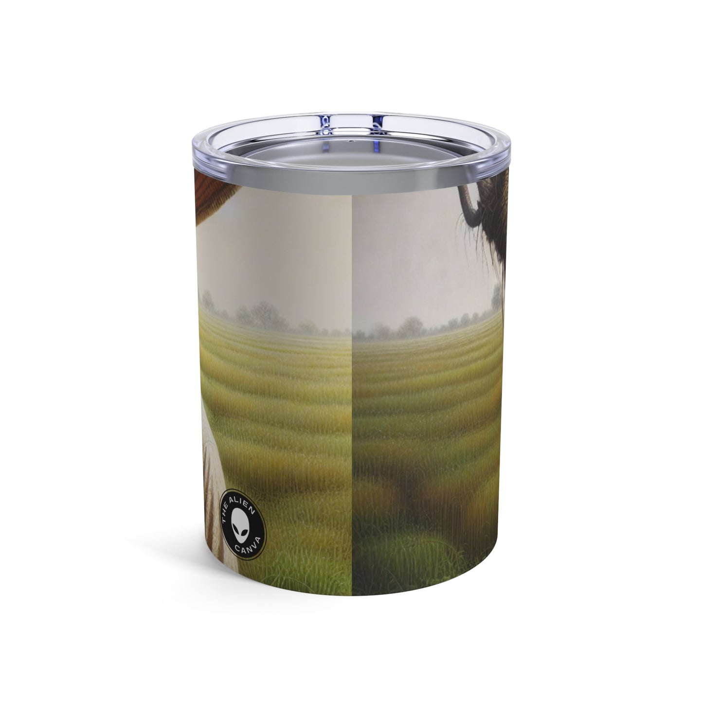 "Farmer in the Fields: A Weathered Reflection" - The Alien Tumbler 10oz Realism