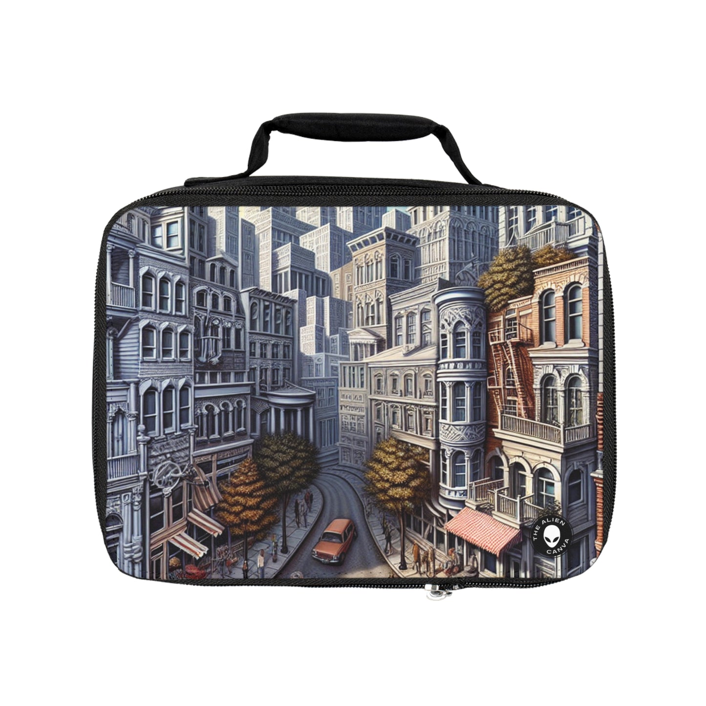 "Enchanted Passage: Transcending Reality"- The Alien Lunch Bag Trompe-l'oeil