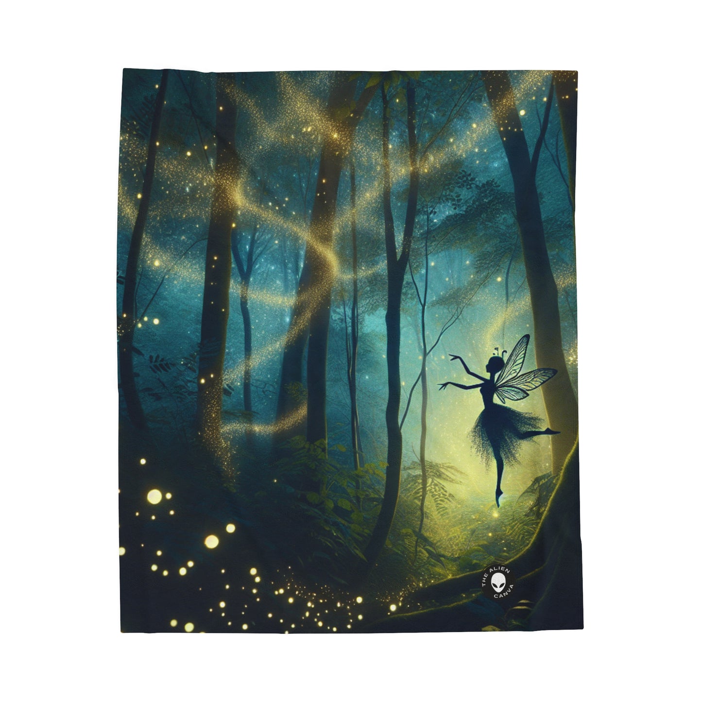 "Enchanted Forest: Firefly Dance" - The Alien Velveteen Plush Blanket