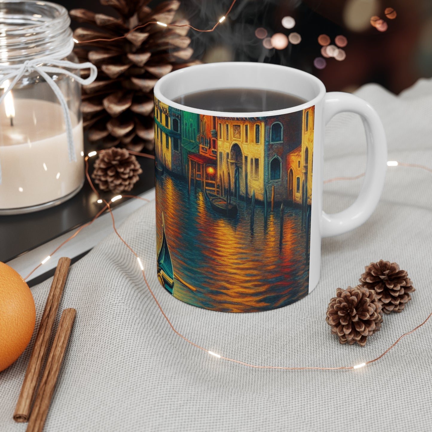 "Venetian Dreaming" - Taza de cerámica The Alien de 11 oz estilo escuela veneciana