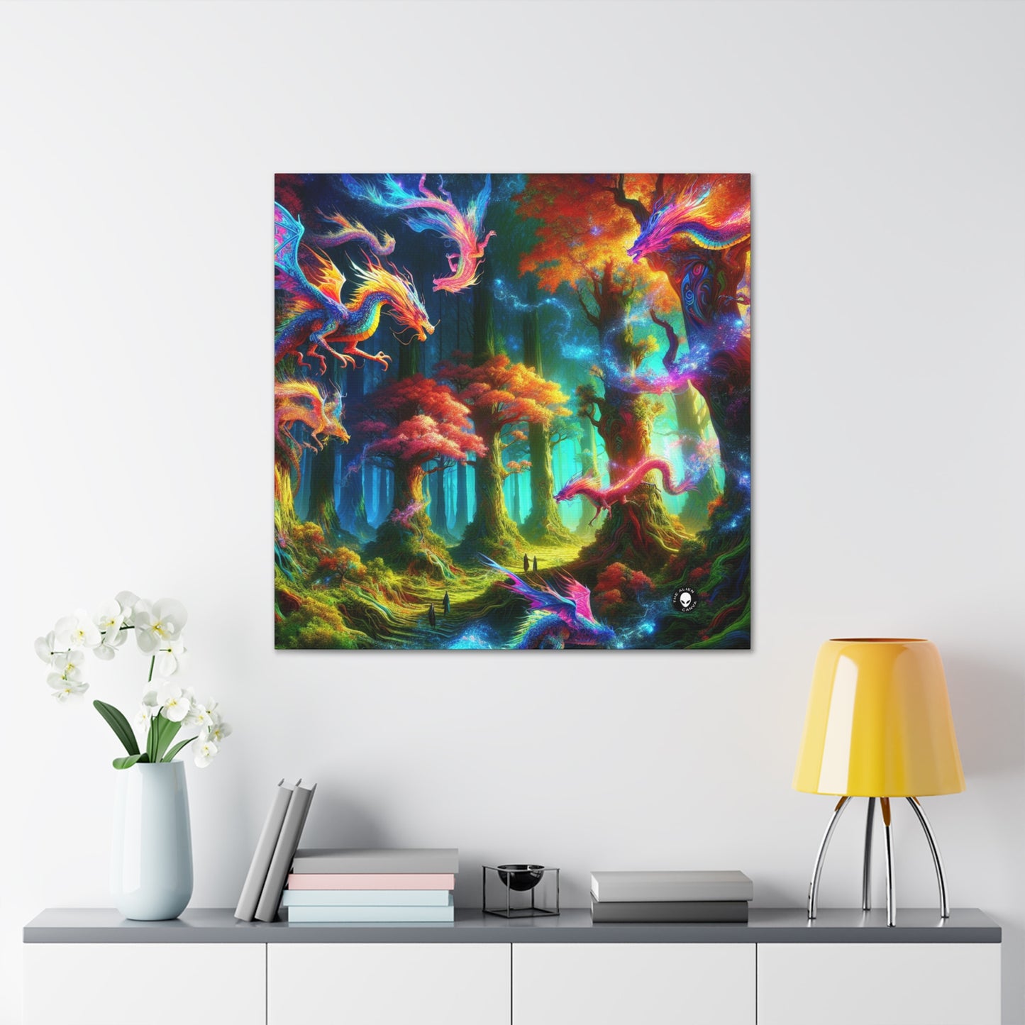 "El bosque arcoiris del dragón" - The Alien Canva