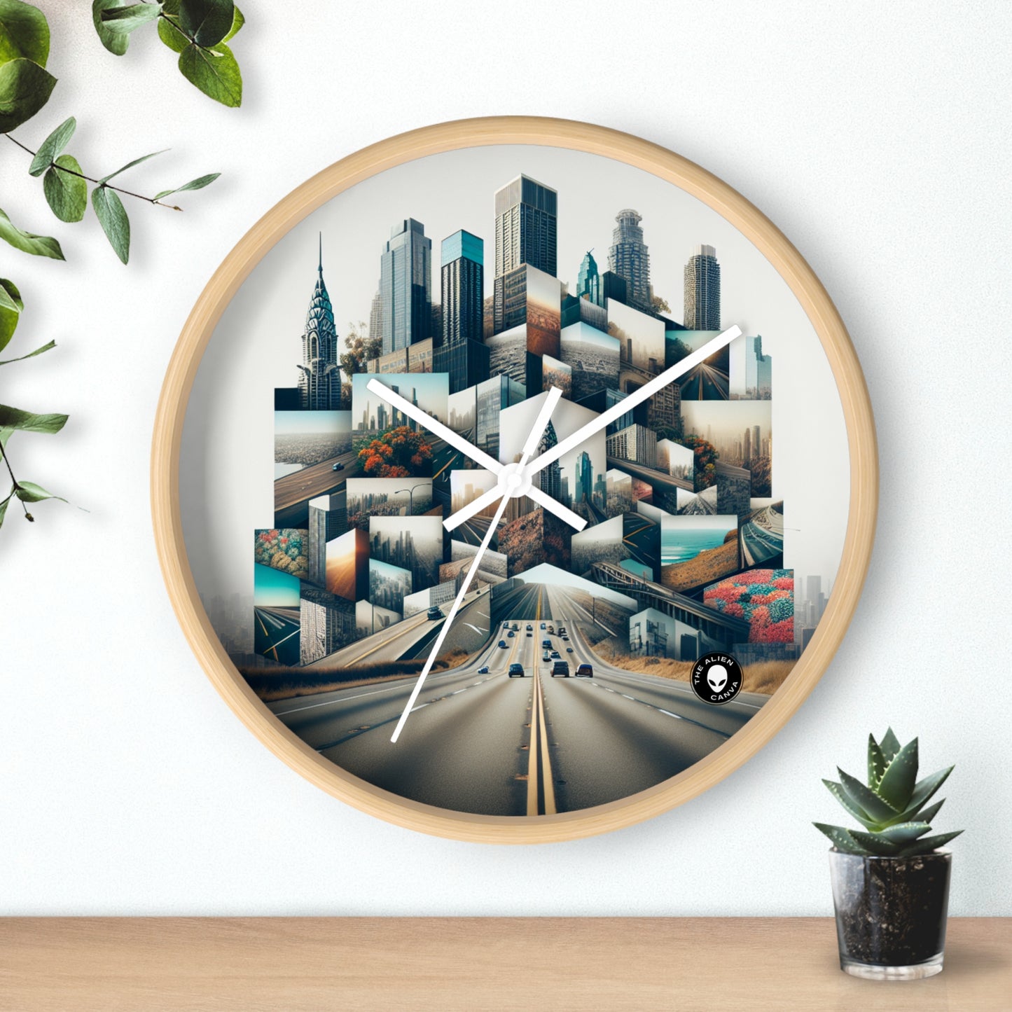 "Bosque Encantado: Un Montaje de Fantasía" - El Fotomontaje del Reloj de Pared Alien