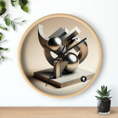 "Armonía en la naturaleza: una interpretación modernista" - La escultura modernista del reloj de pared alienígena