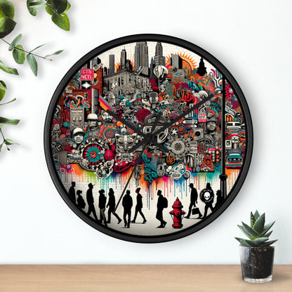 "Fantasy Fusion: A Vibrant Mural of Mythical Creatures" - The Alien Wall Clock Street Art