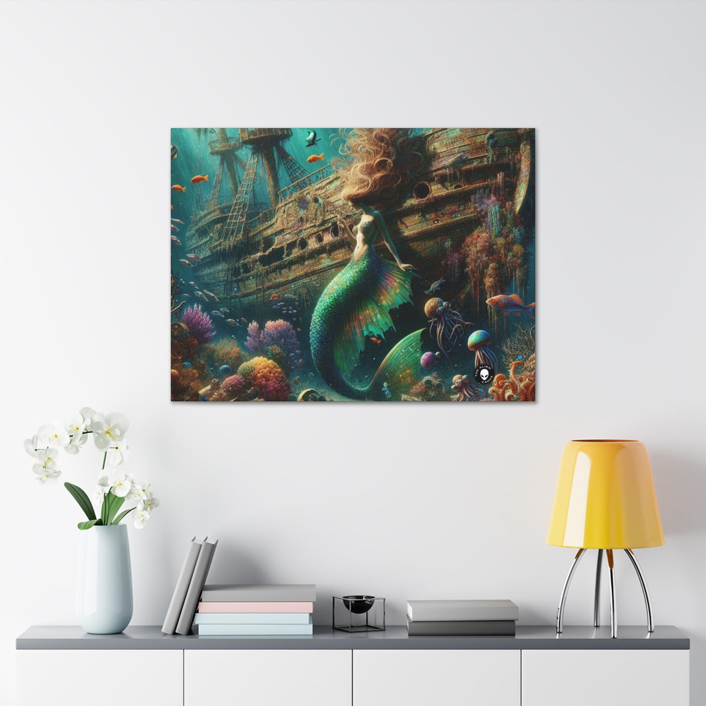 "El tesoro de la sirena: explorando el naufragio hundido" - The Alien Canva