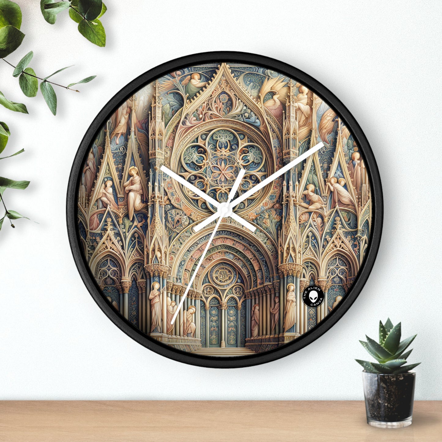 "Armonía de los Ángeles: Serenata Celestial al Anochecer" - The Alien Wall Clock International Gothic