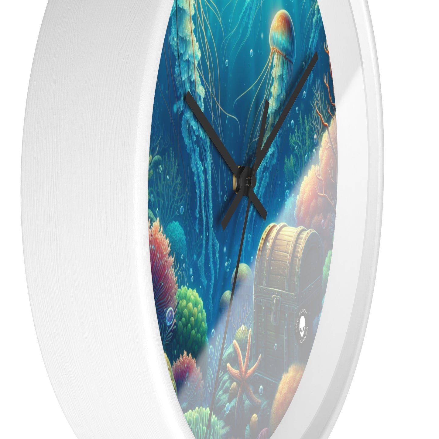 "Beneath the Waves: A Hidden Treasure" - The Alien Wall Clock