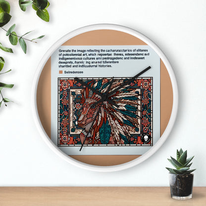 "Resilience Unveiled: A Postcolonial Celebration" - The Alien Wall Clock Postcolonial Art