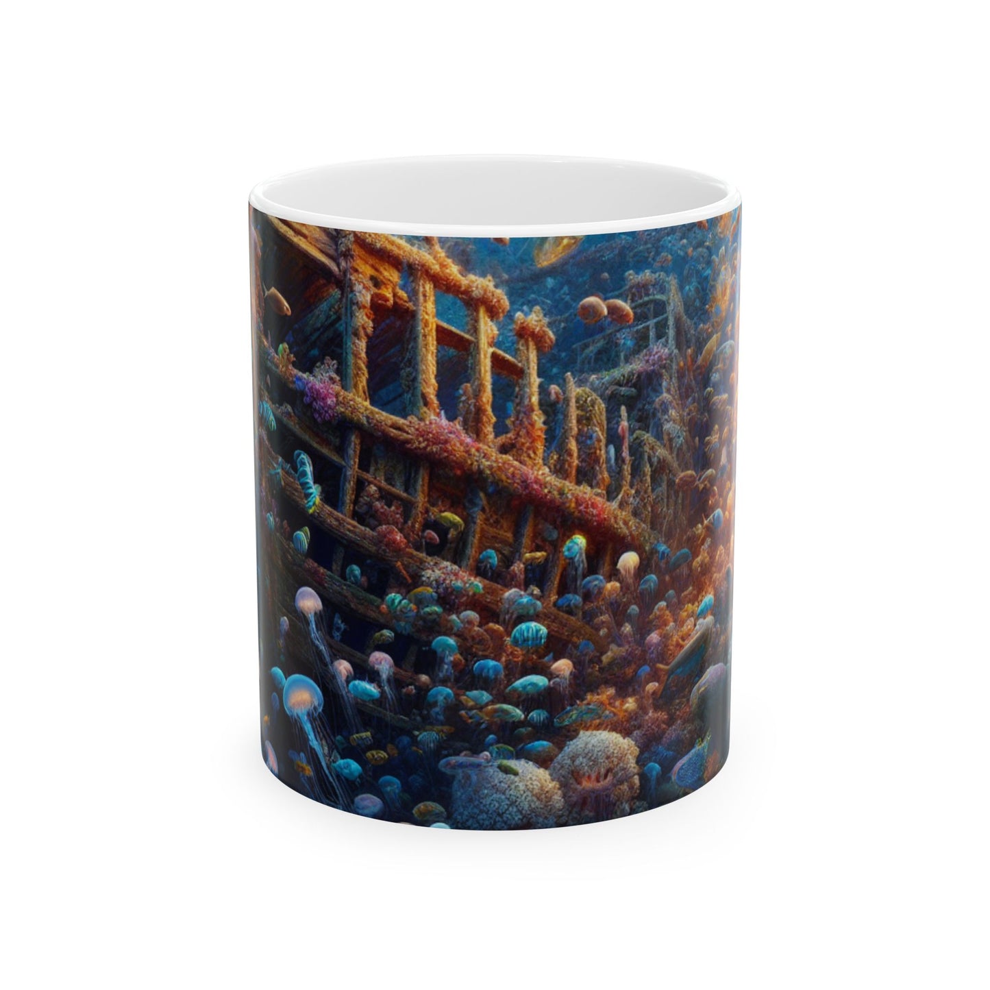 « Monde sous-marin énigmatique » – La tasse en céramique Alien 11 oz