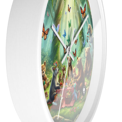 "Enchanted Forest Picnic" - The Alien Wall Clock