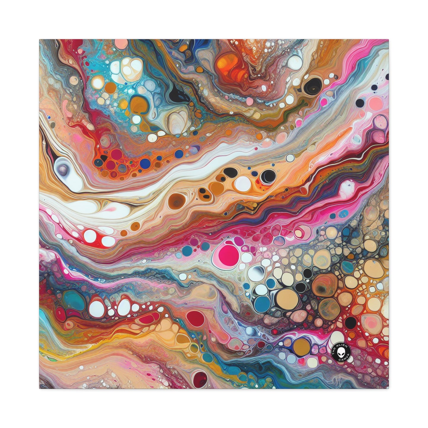 "Colores cósmicos: creación de un fascinante vertido acrílico inspirado en nebulosas celestes" - The Alien Canva Acrylic Pouring