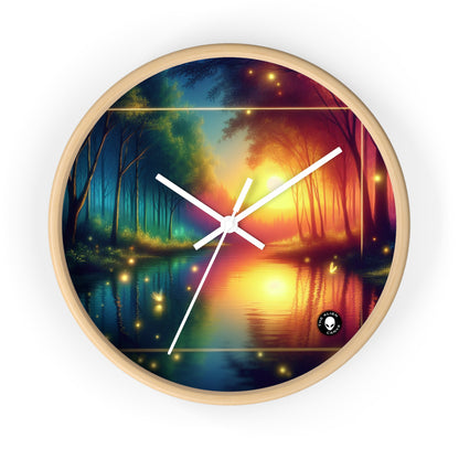 "Dusk Enchantment: A Magical Forest Scene" - The Alien Wall Clock