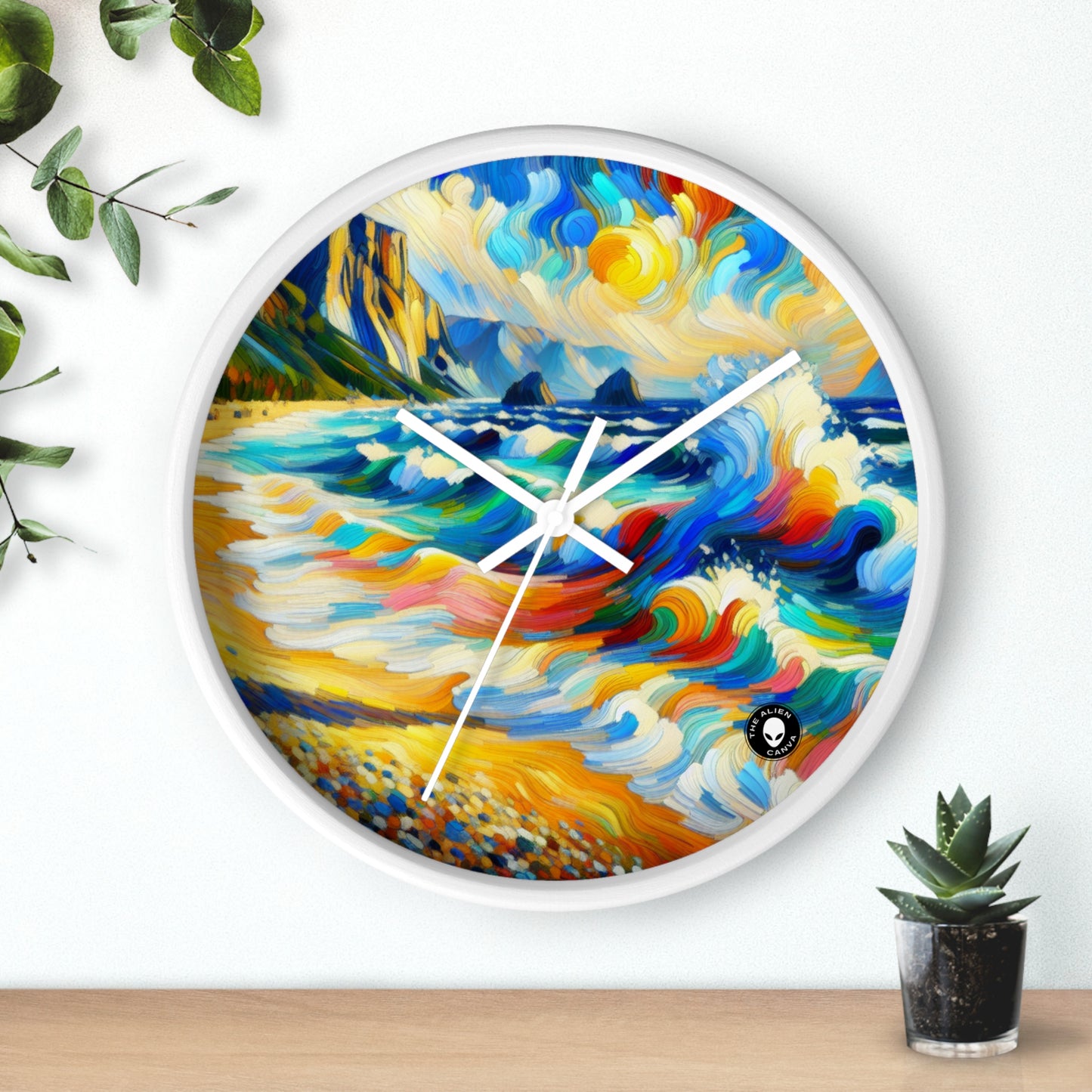 "Le Rivage Fauviste" - L'Horloge Murale Alien Fauvisme